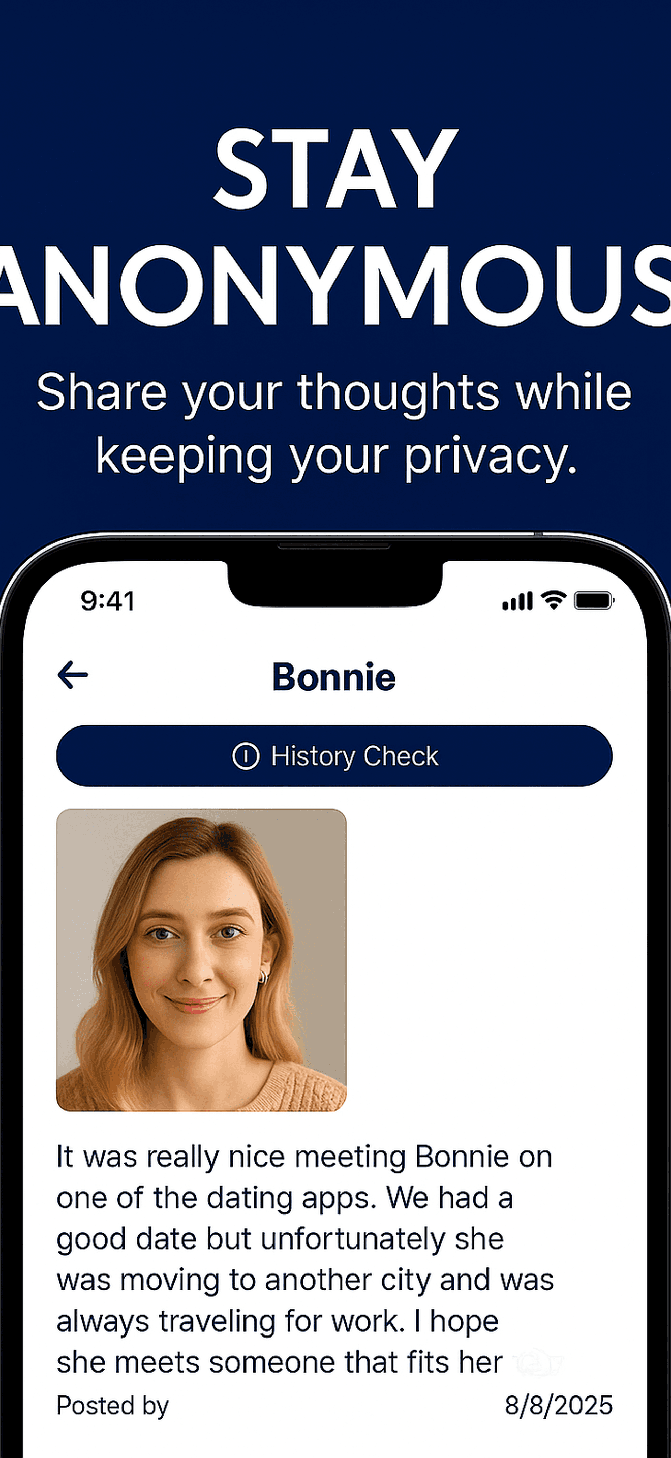 SpillHerTea App Screenshot: Getting alerts about new dating reviews
